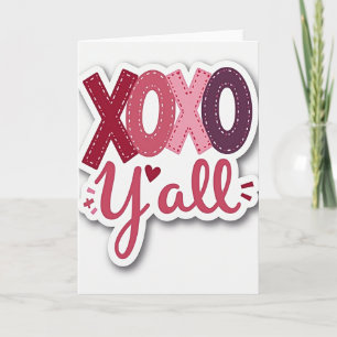 Rosa Xoxo Yall Valentinstagskarte Karte