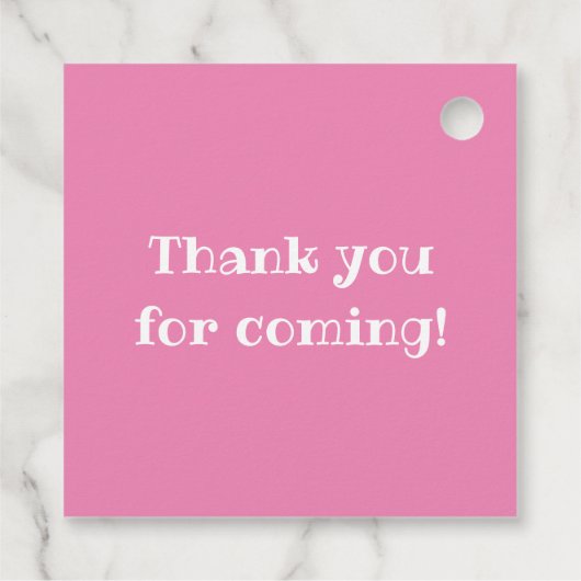 Rosa Yay Geschenkanhänger (Rückseite)