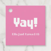 Rosa Yay Geschenkanhänger (Vorderseite)