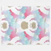 Rosa Yeti-Decke Fleecedecke (Vorderseite (Horizontal))