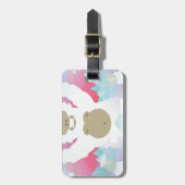 Rosa Yeti Gepäckanhänger (Vorderseite vertikal)