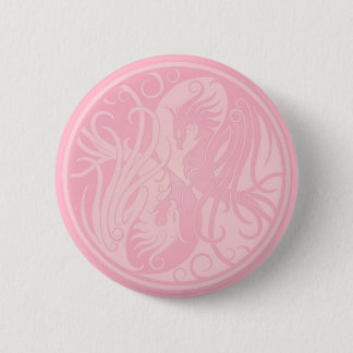 Rosa Yin Yang Phoenix Button