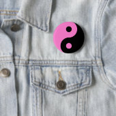 Rosa Yin Yang Symbol Button (Beispiel)
