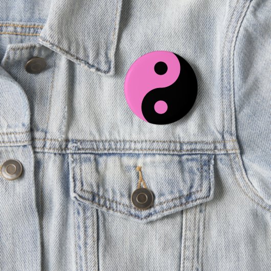 Rosa Yin Yang Symbol Button (Beispiel)