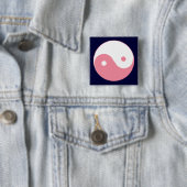 Rosa Yin-Yang Symbol Button (Beispiel)