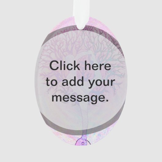 Rosa Yoga-Baum-Frau in den Pastellfarben Ornament (Rückseite)