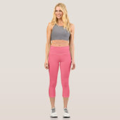 Rosa Yoga Capri Leggings (Vorderseite)