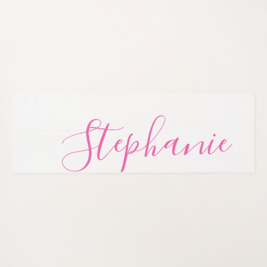 Rosa Yoga Mat Monogramm moderne Yogmatte Yogamatte (Rückseite (Horizontal))