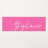 Rosa Yoga Mat Monogramm moderne Yogmatte Yogamatte (Vorderseite (Horizontal))