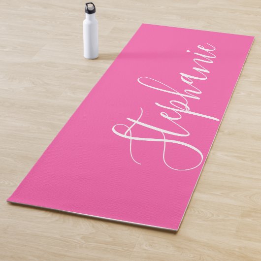 Rosa Yoga Mat Monogramm moderne Yogmatte Yogamatte (Beispiel)