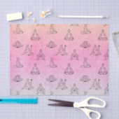 rosa Yogapositionen (Design 75 Pink Serie) Seidenpapier (Handwerk)