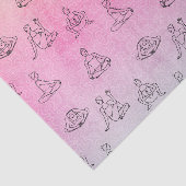 rosa Yogapositionen (Design 75 Pink Serie) Seidenpapier (Ausschnitt)
