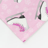 Rosa Zahl Skaten-Muster Fleecedecke (Ecke)