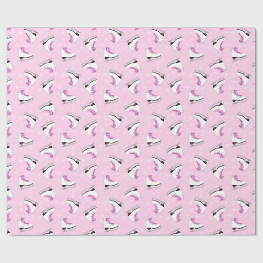 Rosa Zahl Skaten-Muster Geschenkpapier (Flach)