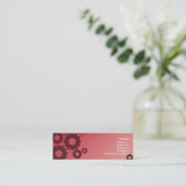 Rosa Zähne - dünn Mini Visitenkarte (Stehend Vorderseite)