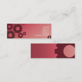 Rosa Zähne - dünn Mini Visitenkarte (Vorne/Hinten)