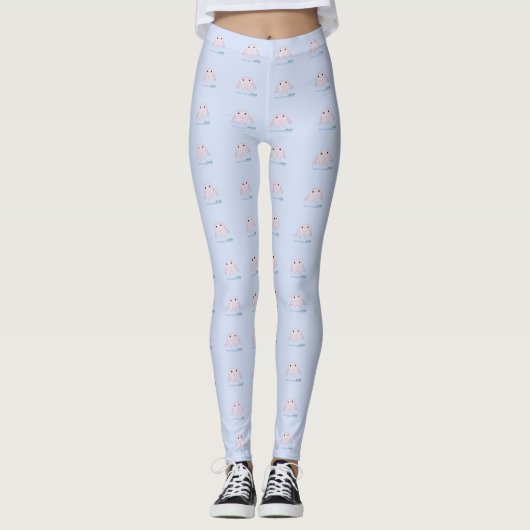 Rosa Zähne Leggings (Vorderseite)