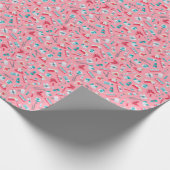 Rosa zahnmedizinisches Muster Geschenkpapier (Ecke)