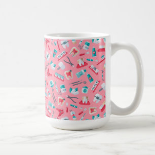 Rosa zahnmedizinisches Muster Kaffeetasse