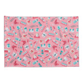 Rosa zahnmedizinisches Muster Kissenbezug (Rückseite-Rechts)