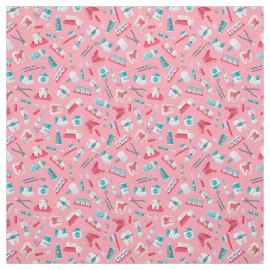 Rosa zahnmedizinisches Muster Stoff (Muster)