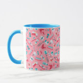 Rosa zahnmedizinisches Muster Tasse (Links)