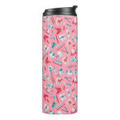 Rosa zahnmedizinisches Muster Thermosbecher (Nach links gedreht)