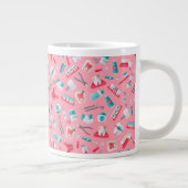 rosa Zahnmuster Jumbo-Tasse (Rechts)