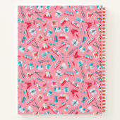 Rosa Zahnmuster Notizblock (Rückseite)
