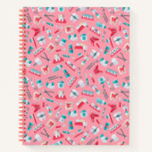 Rosa Zahnmuster Notizblock (Vorderseite)