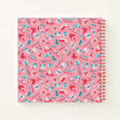 Rosa Zahnmuster Notizblock (Rückseite)