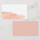 Rosa zarte Aquarellfarbe einfache Hochzeitstisch T Platzkarte (Vorne/Hinten)