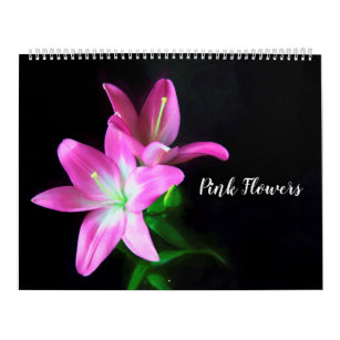 Rosa zarte Blüten Blumenkalender Kalender