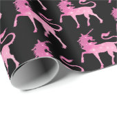 Rosa Zauberhafte Einhornkachelkachelförmige Party- Geschenkpapier (Rolleneckpunkt)