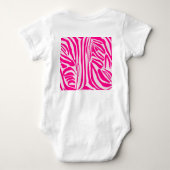 Rosa Zebra Baby Strampler (Rückseite)