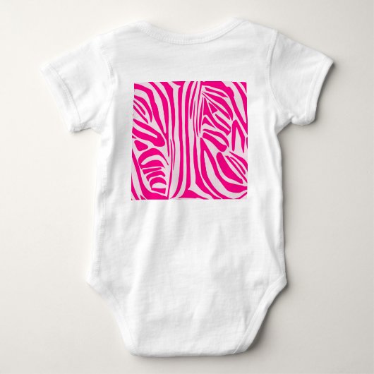 Rosa Zebra Baby Strampler (Rückseite)