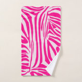 Rosa Zebra Badhandtuch Set (Handtuch)