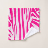 Rosa Zebra Badhandtuch Set (Waschlappen)