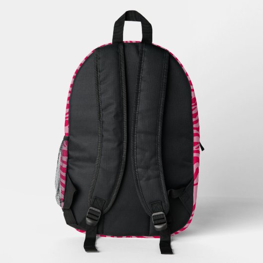 Rosa Zebra Bedruckter Rucksack (Rückseite)