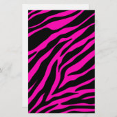 Rosa Zebra Briefpapier (Vorne/Hinten)