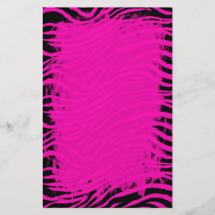 Rosa Zebra-Briefpapier Briefpapier