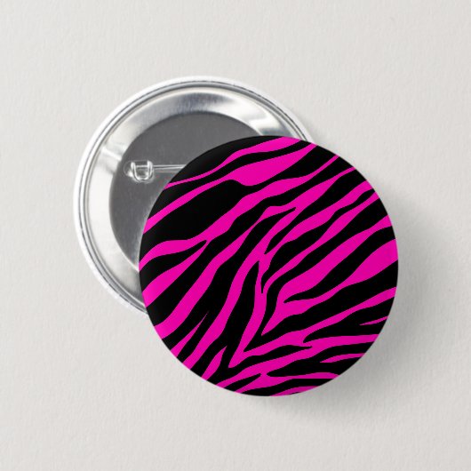 Rosa Zebra Button (Vorne & Hinten)