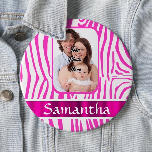 Rosa Zebra Button (Beispiel)
