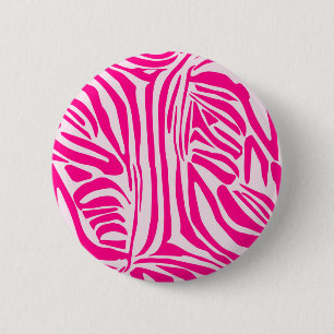 Rosa Zebra Button