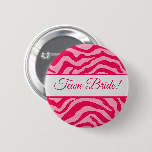 Rosa Zebra Button