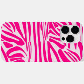 Rosa Zebra Case-Mate iPhone Hülle (Rückseite (Horizontal))