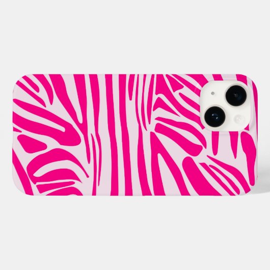 Rosa Zebra Case-Mate iPhone Hülle (Rückseite (Horizontal))