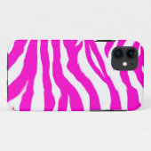Rosa Zebra Case-Mate iPhone Hülle (Rückseite (Horizontal))