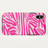 Rosa Zebra Case-Mate iPhone Hülle (Rückseite (Horizontal))