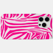 Rosa Zebra Case-Mate iPhone Hülle (Rückseite (Horizontal))